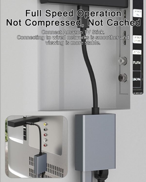 61RhoZVBoiL._AC_SL1500_.jpg Ethernet Adapter for Fire TV Stick, Micro USB to RJ45 Ethernet Adapter Compatible with Fire TV Stick/4K/4K Max, Cube, Chromecast Ultra Audio - Grey