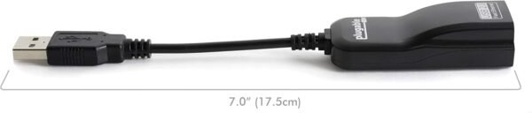 Plugable USB 2.0 to Ethernet Fast 10/100 LAN Wired Network Adapter - Driverless and Compatible with Chromebook, Windows, Linux