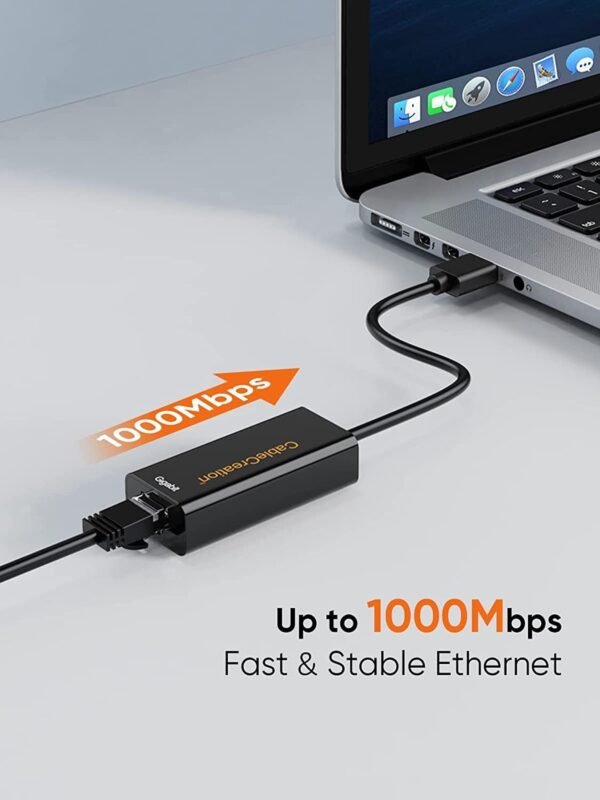 CableCreation USB to Ethernet Adapter, USB 3.0 to 10/100/1000 Gigabit Wired LAN Network Adapter Compatible with Nintendo Switch, Windows, MacBook, macOS, Mac Pro Mini, Laptop, PC-10PACK