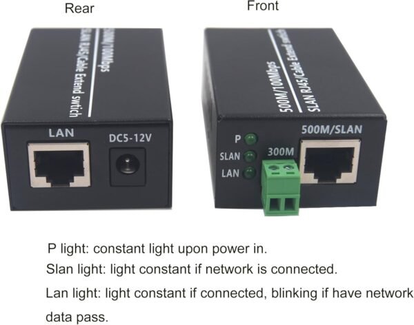 61XL25jlxbL._AC_SL1500_.jpg IP Ethernet Over Twisted Pair Extenders up to 300M(1000FT),Ethernet Over RJ45 Cat5/6 Network Cable up to 500M (1650FT) for HD Network IP Cameras 2 Pack