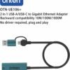 61aB90gBQwL._AC_SL1500_.jpg USB-A and USB-C to Ethernet Adapter,Driver Free RJ45 to USB C or USB A, Gigabit Ethernet LAN Network Adapter for Windows,Mac OS, iOS and More
