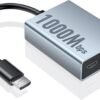 ZEXMTE 1000 Mbps Ethernet Adapter for Fire TV Stick, Micro USB to RJ45 Gigabit Ethernet Adapter Compatible with Fire TV Stick 4K/ 4K Max, Chromecast Ultra