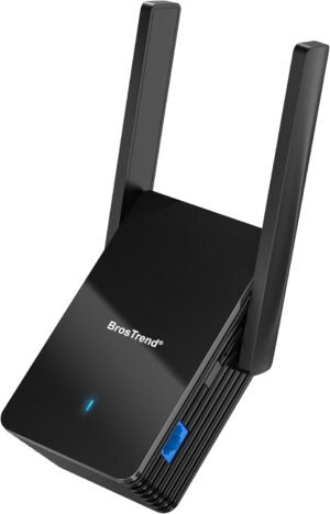 BrosTrend WiFi 6 AX3000 WiFi to Ethernet Adapter with RJ45 Gigabit Port, Dual Band Wireless Bridge for PC, Smart TV, Xbox, PlayStation, Printer, Blu-Ray Player, DVR etc. WiFi to Wired Ethernet Adapter