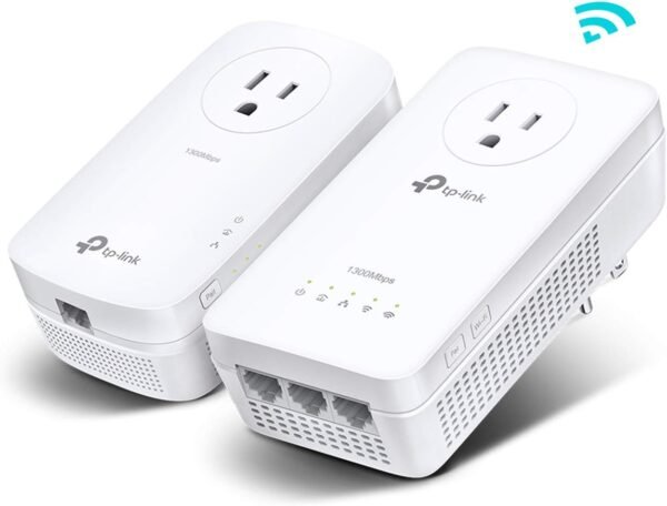 TP-Link Powerline WiFi Extender TL-WPA8631P KIT- Includes AV1300 Powerline Network TP-Link Powerline WiFi Extender TL-WPA8631P KIT- Includes AV1300 Powerline Network Adapter and AC1200 Dual Band Extender, 2x2 MIMO, 3 Gigabit Ports, Passthrough, Plug & Play, Free Expert Support