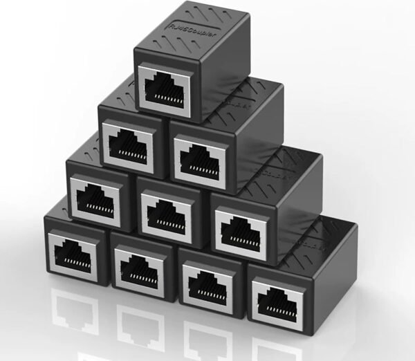 61nS6i14VCL._AC_SL1500_.jpg RJ45 Ethernet Splitter Adapter Kit, 2PCS 1-to-2 LAN Cable Splitters with 8PCS RJ45 Coupler Extenders, Compatible with Cat5/Cat5e/Cat6/Cat7, Internet Network Extension Set (10-Pack)