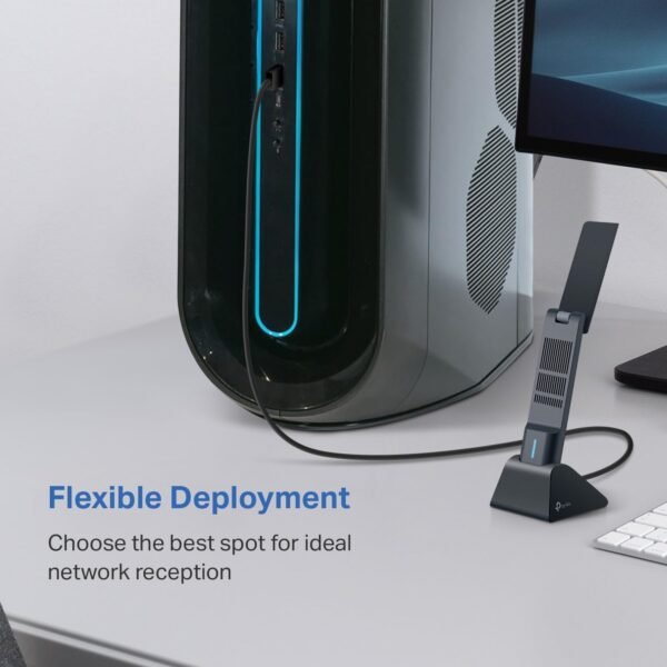 61peAJIjatL._AC_SL1500_.jpg TP-Link AXE5400 WiFi 6E USB Adapter for Desktop PC (Archer TXE70UH) Tri-Band Wireless Network Adapter, Ultra-Low Latency, MU-MIMO, OFDMA, Refined Security, WPA3, Supports Windows 11/10