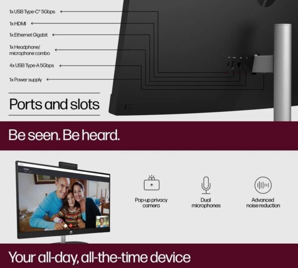 61ss2iyA2tL._AC_SL1315_.jpg HP 27" FHD Touchscreen Business All-in-One Desktop Computer, Intel 12-Core Ultra 7 155U (Beats i7-1355U), 64 GB DDR5 RAM, 2 TB SSD, Intel Iris Xe Graphics, Wired KB & Mouse, Wi-Fi 6, Windows 11 Pro