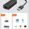 CableCreation USB to Ethernet Adapter, USB 3.0 to 10/100/1000 Gigabit Wired LAN Network Adapter Compatible with Nintendo Switch, Windows, MacBook, macOS, Mac Pro Mini, Laptop, PC-10PACK