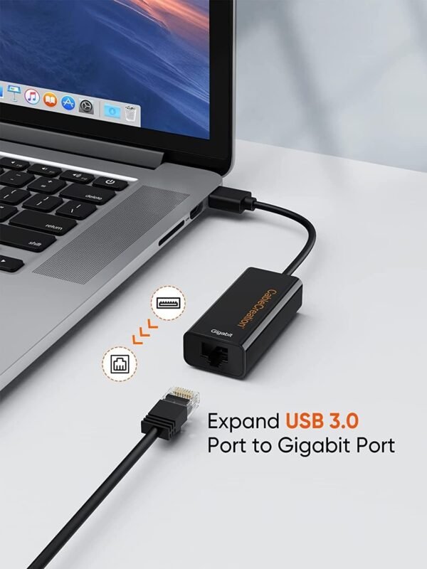 CableCreation USB to Ethernet Adapter, USB 3.0 to 10/100/1000 Gigabit Wired LAN Network Adapter Compatible with Nintendo Switch, Windows, MacBook, macOS, Mac Pro Mini, Laptop, PC-10PACK
