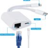 61y43nuakqL._AC_SL1500_.jpg Lightning and USB C to Ethernet Adapter,2 in 1 RJ45 Ethernet LAN Network Adapter with Charge Port Compatible with iPhone/iPad/iPod/Samsung and More,Supports 100Mbps Plug and Play
