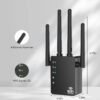 WiFi Extender Signal Booster for Home, WiFi Extender, Long Range up to 12880 Sq Ft and 105 Devices, Internet Extender WiFi Booster, WiFi Repeater with Ethernet Port, Signal Booster(Black)