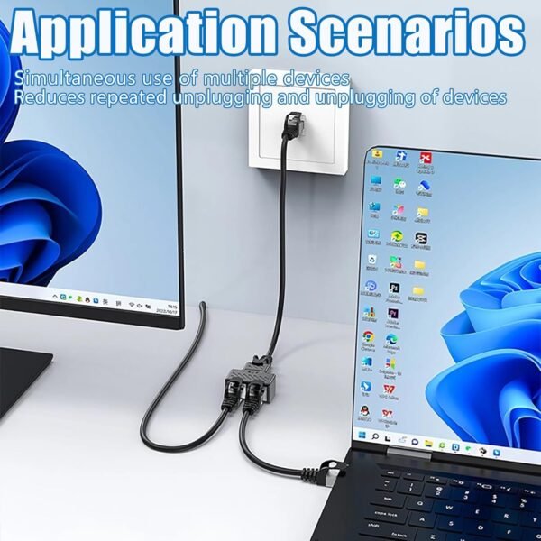 71v7qIdU6L._AC_SL1500_.jpg RJ45 Ethernet Splitter Adapter Kit, 2PCS 1-to-2 LAN Cable Splitters with 8PCS RJ45 Coupler Extenders, Compatible with Cat5/Cat5e/Cat6/Cat7, Internet Network Extension Set (10-Pack)