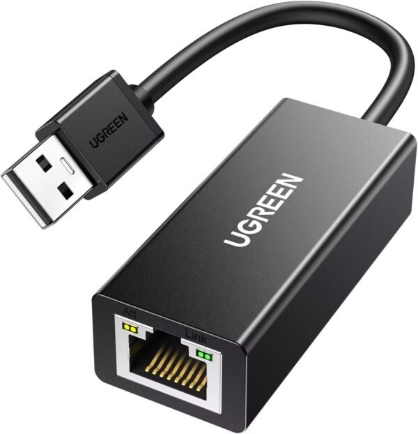 UGREEN USB to Ethernet Adapter, 10/100 Mbps Network Adapter, with UGREEN USB to Ethernet Adapter, 10/100 Mbps Network Adapter, with AX88772D Chip, RJ45 Wired LAN Dongle for Laptop, Compatible with Nintendo Switch MacBook Chromebook Windows macOS Linux (Not for Wii)