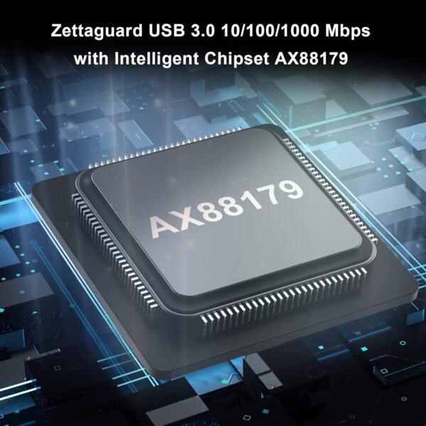 USB Ethernet Adapter USB 3.0 [AX88179] to 10/100/1000 Fast LAN Wired Network (MacBook, Chromebook, Win 10, Compatible for Nintendo Switch,...) for Online Meeting, Games.