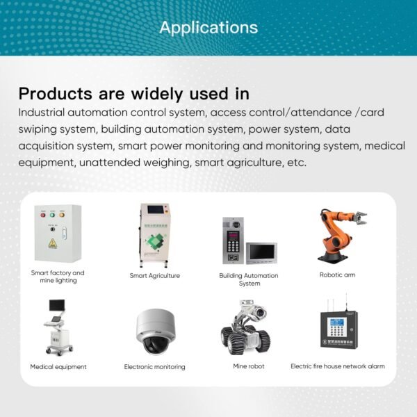 Industrial-Grade 2.4G WiFi Bridge/Router with Advanced Serial Pass-Through, Convert Printers Devices to Wireless, Ethernet to WiFi Adapter for Industrial Networks IoT Applications - Good for Factories