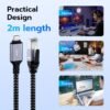 715AnQm9E7L._SL1500_.jpg Mcbazel USB C to Ethernet Cable 2M, Type C to RJ45 High-Speed Network Adapter, Gigabit Ethernet to USB C Cable for Laptops, PC, iPad, MacBook, iPhone - Durable Woven Cable for Fast Internet Connection