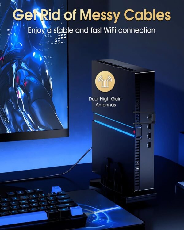 71AIcAa-9CL._AC_SL1500_.jpg Wireless USB 3.0 WiFi Adapter for Desktop PC, AC 1300Mbps USB WiFi Dual-Band Network Adapter for PC with 400Mbps/2.4G 867Mbps/5G,Dual 5Dbi Antennas, Wireless WiFi Dongle for Windows11/10/8/7/Vista/XP