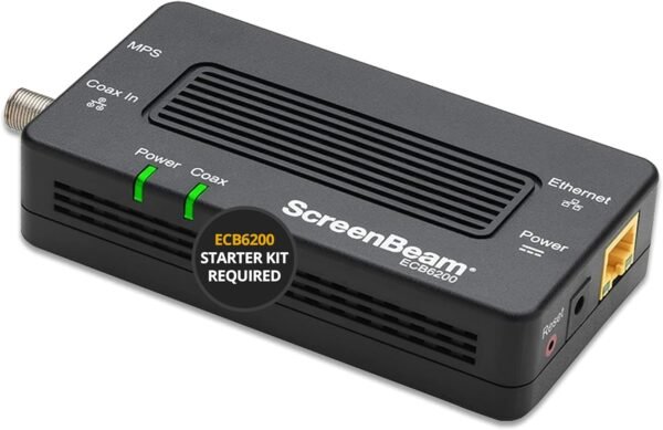 ScreenBeam Bonded MoCA 2.0 Network Adapter for High Speed Internet, ScreenBeam Bonded MoCA 2.0 Network Adapter for High Speed Internet, Ethernet Over Coax - Single Add-On Adapter for Existing MoCA Network