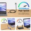71JKXbnpalL._SL1500_.jpg Mcbazel USB C to Ethernet Cable 2M, Type C to RJ45 High-Speed Network Adapter, Gigabit Ethernet to USB C Cable for Laptops, PC, iPad, MacBook, iPhone - Durable Woven Cable for Fast Internet Connection