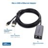 Cable Matters Micro USB to Ethernet Adapter Up to 480Mbps, Fire Stick Ethernet Adapter, Compatible with Fire TV Stick, Chromecast (Gen 1-3, up to Aug 2020), Google Home Mini – Not Compatible with Roku