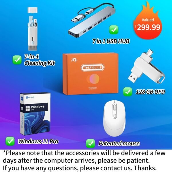 71LrmYMsZrL._AC_SL1500_.jpg Dell Inspiron 7730 27" Touchscreen All in One Desktop Computer, Intel 10-Core 7 150U, NVIDIA GeForce MX570A, 64 GB RAM, 4 TB SSD, Wi-Fi 6E, Windows 11 Pro, Wireless KB and Mouse