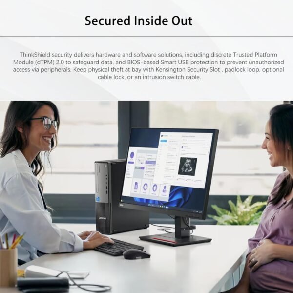 Lenovo ThinkCentre Neo 50s Gen 5 SFF Business Desktop, 14th Gen Intel 10-Core i5-14400, 32GB DDR5, 2TB SSD, DP, HDMI, VGA, DVD-RW, Wi-Fi 6, Wired Keyboard & Mouse, Windows 11 Pro, Flash Drive Bundle