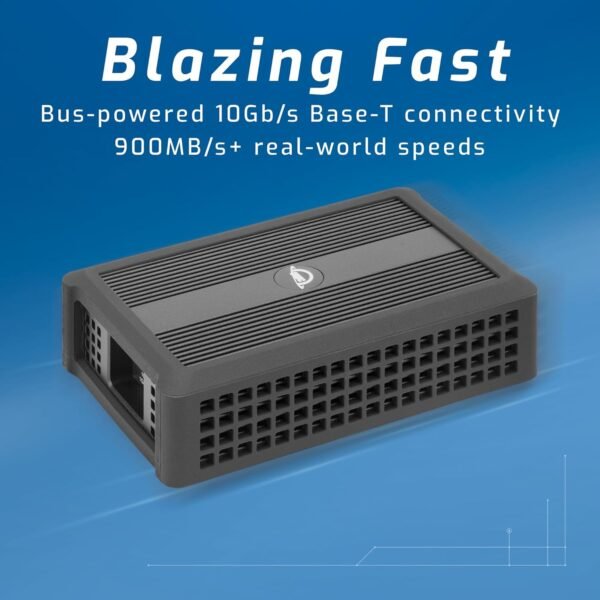 71P8zC9flCL._AC_SL1500_.jpg OWC Thunderbolt 3 10G Ethernet Adapter, for High-Speed Network Connections, RJ45 Port Supports 10Gb/s, 5Gb/s, 2.5Gb/s, 1Gb/s and 100Mb/s Base-T, Compatible with Thunderbolt 3 or 4 Ports