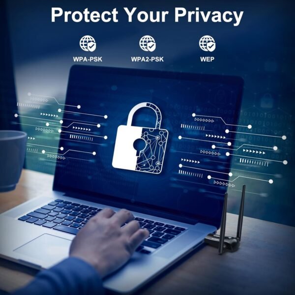 71PFbXzYcGL._AC_SL1500_.jpg Wireless WiFi Adapter for Desktop PC - QGOO AC1300Mbps USB 3.0 Network Dongle with 5dBi High Gain Dual Antennas, 2.4GHz/5GHz Dual Band for Laptop Computer Compatible Windows11/10/8