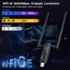 71UbyzkaTL._AC_SL1500_.jpg EDUP USB 3.0 WiFi 6E Adapter AX3000M Wireless WiFi Dongle Network Adapter 802.11AX Tri-Band 6GHz/5GHz/2.4GHz Dual 5dBi Antennas for PC Compatible with Windows 11/10 64Bits