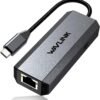 WAVLINK USB C to Ethernet Adapter 2.5 Gbps, USB to 2.5G Ethernet Adapter with 95W Power for Laptop, USB-C to RJ45 Network Converter (Thunderbolt 4/3 Compatible) for Windows, Mac OS, iPad OS and More