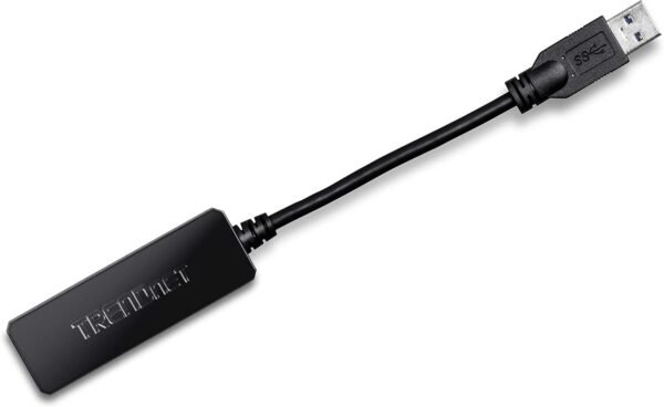 71akJ405UqL._AC_SL1500_.jpg TRENDnet USB 3.0 to Gigabit Ethernet Adapter, Full Duplex 2Gbps Ethernet Speeds, Up to 1Gbps, USB to Gigabit Ethernet Adapter, USB-A, Windows Compatible, USB Powered, Black, TU3-ETG