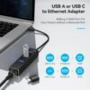 71eXNXOJehL._AC_SL1500_.jpg TECKNET USB C to Ethernet, Aluminum 3 Port USB 3.0 Hub with RJ45 10/100/1000 Gigabit Ethernet Adapter Converter LAN Wired Network Adapter for Laptop