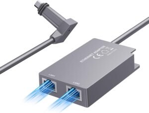 Starlink Ethernet Adapter for Starlink Gen 2, Multi Ports Adapter Starlink to RJ45 Fast&Stable Network Connection 1 to 2 [2 Devices Network Simultaneously] - Up to 1 Gbps