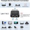 71ftVD2hgfL._AC_SL1500_.jpg Ethernet Splitter 1 to 2 1000Mbps Internet Cable Splitter 1 in 2 Out High Speed Either Network Splitter Gigabit Dual LAN RJ45 Port Router Switch Work with Cat6/7/8 Cable