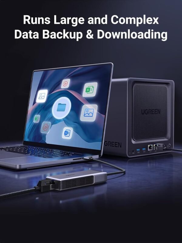 71g6jUXf5wL._AC_SL1500_.jpg UGREEN USB C to Ethernet Adapter 5Gb, Ethernet Adapter for Laptop, Aluminum with Thermal Design, Type C (Thunderbolt 5/4/3 Compatible) to RJ45 Network LAN Internet, Compatible for MacBook Air/Pro, XPS