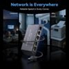 4 Ports Starlink Ethernet Adapter for Gen 3 and Starlink Mini, Connect 4 Wired Devices at Once Up to 1Gbps