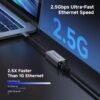 Cable Matters USB C to 2.5Gb Ethernet Adapter, 2.5 Gigabit Network Speed, USB C to Ethernet Adapter Compatible with USB 4, Thunderbolt 4/5, Plug & Play for MacBook, Laptop, and USBC Devices