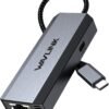 WAVLINK USB-C to Ethernet Adapter with 95W PD - 5Gbps High-Speed, Driver-Free Type-C to RJ45 Ethernet LAN Network Adapter Thunderbolt 5/4/3 Compatible for MacBook Pro/Air, iPad Pro, Dell XPS