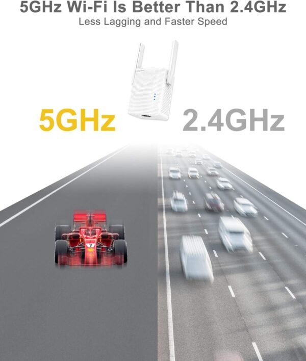 BrosTrend AC1200 WiFi to Ethernet Adapter, 1200Mbps Dual Band Universal Wireless Bridge for Printer, Smart TV, Blu-Ray Player, PlayStation, Xbox, etc, WPS Easy Setup, Connect a Wired Device to Wi-Fi