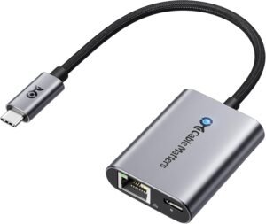 Cable Matters USB C to Ethernet Adapter with 140W Charging, Gigabit Ethernet to USB C Adapter, Compatible with MacBook Pro, Dell XPS, Surface, Up to 480Mbps for Chromecast with Google TV -2020 & Later