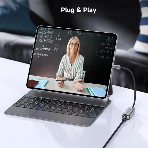 Cable Matters USB C to 2.5Gb Ethernet Adapter, 2.5 Gigabit Network Speed, USB C to Ethernet Adapter Compatible with USB 4, Thunderbolt 4/5, Plug & Play for MacBook, Laptop, and USBC Devices