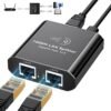 Ethernet Splitter 1 to 2 1000Mbps Internet Cable Splitter 1 Ethernet Splitter 1 to 2 1000Mbps Internet Cable Splitter 1 in 2 Out High Speed Either Network Splitter Gigabit Dual LAN RJ45 Port Router Switch Work with Cat6/7/8 Cable