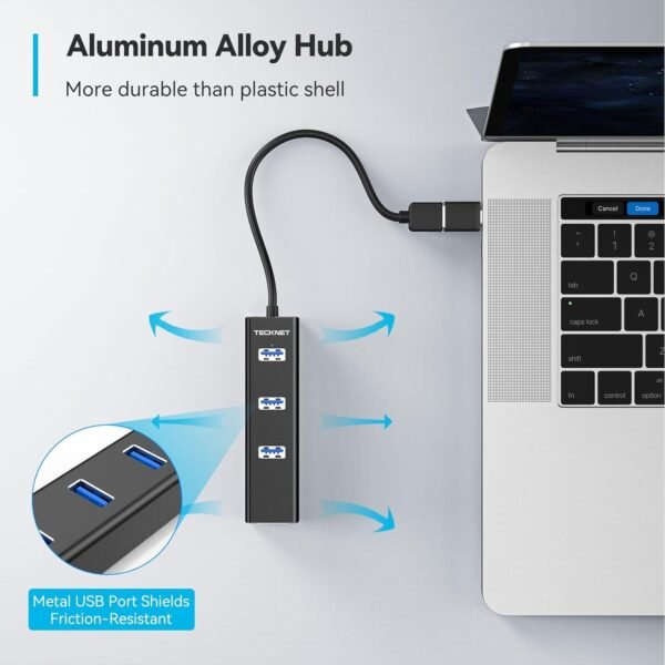 71qDq62oiEL._AC_SL1500_.jpg TECKNET USB C to Ethernet, Aluminum 3 Port USB 3.0 Hub with RJ45 10/100/1000 Gigabit Ethernet Adapter Converter LAN Wired Network Adapter for Laptop
