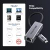 Cable Matters USB C to 2.5Gb Ethernet Adapter, 2.5 Gigabit Network Speed, USB C to Ethernet Adapter Compatible with USB 4, Thunderbolt 4/5, Plug & Play for MacBook, Laptop, and USBC Devices