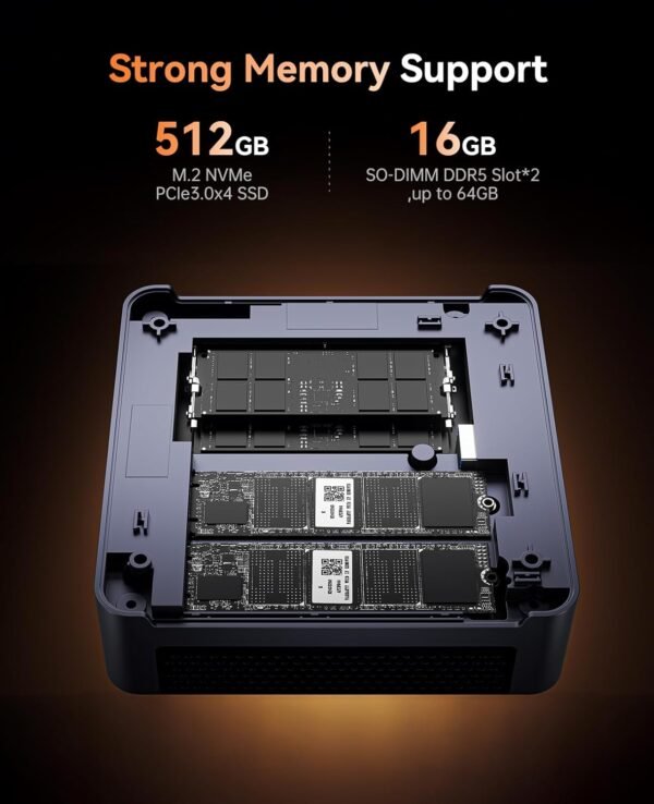 71rTjTqO2vL._AC_SL1500_.jpg KAMRUI AM21 Mini Gaming PC Ryzen 9 6900HX (Up to 4.9Ghz), Mini Desktop Computer, 16GB DDR5 4800 MHz 512GB SSD, Dual LAN, Dual NVMe PCIe 4.0 SSD Slots, WiFi 6, BT5.2, 4K@60Hz ,Business, Office, Home