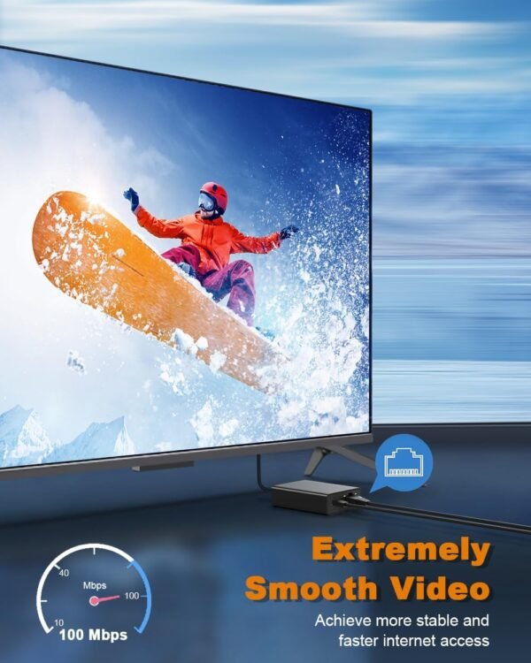 71roXxtkL4L._AC_SL1250_.jpg Ethernet Adapter for Fire TV Stick, Electop Micro USB to RJ45 Ethernet Network Adapter Compatible with 4K Fire Stick,Chromecast Google Home Mini and More Streaming TV Sticks(Adhesive Tape Included)