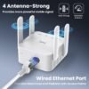 1200mbps WiFi Extender.WiFi Repeater.Universal Ethernet Adapter: Dual-Band WiFi Bridge with Bridge, Client, AP Modes, Converts Wireless to Wired, for PCs, Printers, TVs, Consoles.