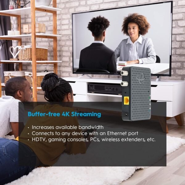 81Z8UZvjxL._AC_SL1500_.jpg Hitron Bonded MoCA 2.5 Network Adapter for Ethernet Over Coax (Add-on 1 Pack) | Up to 1 Gbps Ethernet | Ideal Backbone for Home Mesh WiFi, Streaming, and Gaming