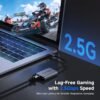 Cable Matters USB C to 2.5Gb Ethernet Adapter with 140W Charging, 2.5 Gigabit Network Speed, USB C to Ethernet Adapter Compatible with USB4, Thunderbolt 4/5, MacBook, Laptop, and USBC Devices