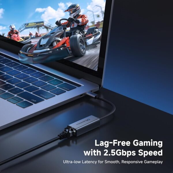 Cable Matters USB C to 2.5Gb Ethernet Adapter, 2.5 Gigabit Network Speed, USB C to Ethernet Adapter Compatible with USB 4, Thunderbolt 4/5, Plug & Play for MacBook, Laptop, and USBC Devices